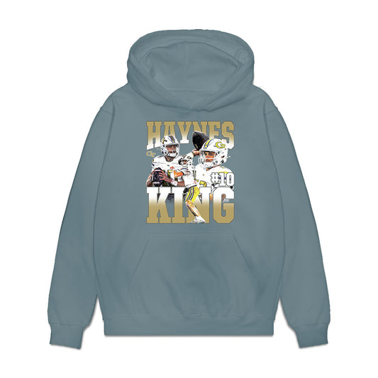 Georgia Tech - NCAA Football : Haynes King - Collage Premium Hooded Sweatshirt-0