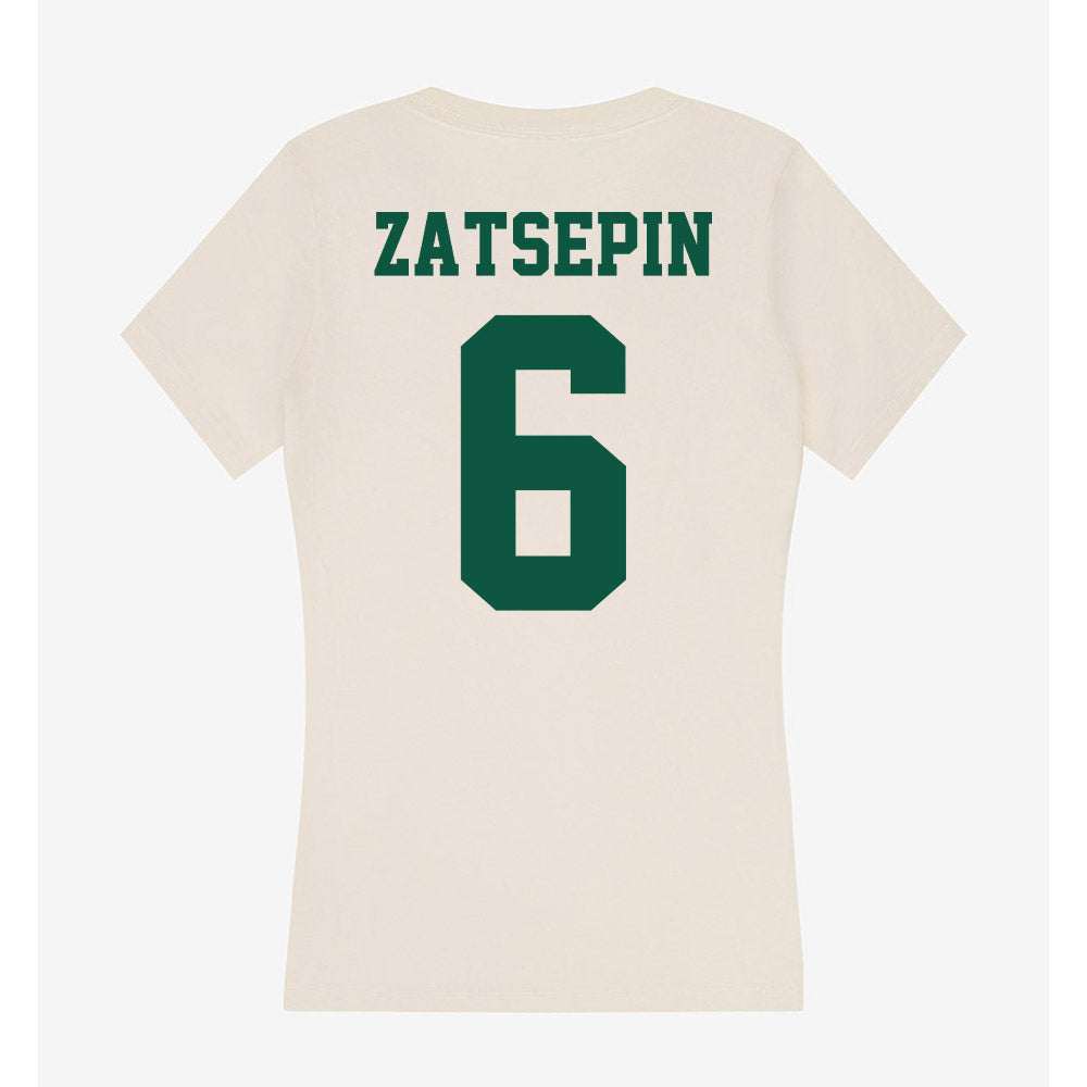 Chicago State - NCAA Men's Basketball : Daniel Zatsepin - Women's V-Neck T-Shirt-1