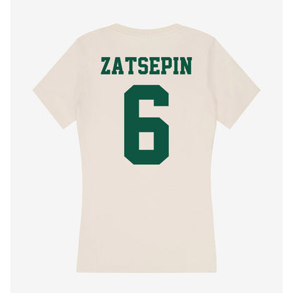 Chicago State - NCAA Men's Basketball : Daniel Zatsepin - Women's V-Neck T-Shirt-1