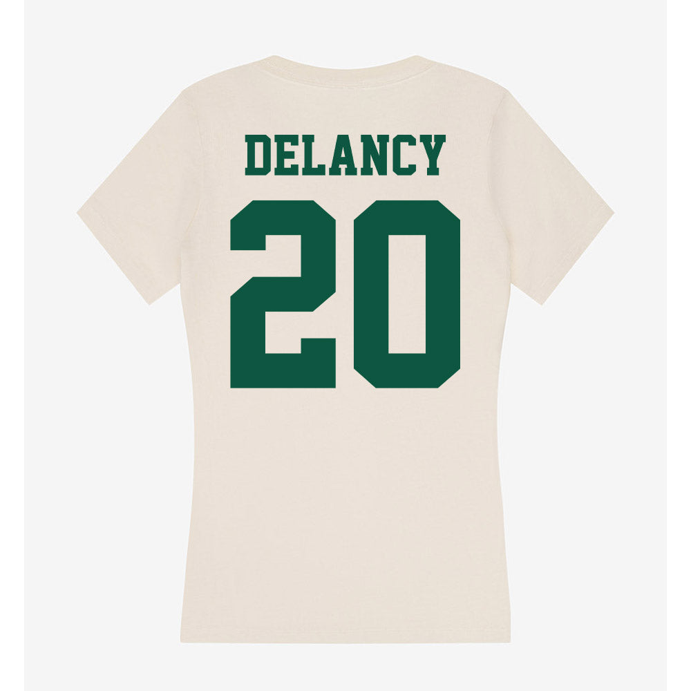 Chicago State - NCAA Men's Basketball : CJ DeLancy - Women's V-Neck T-Shirt-1