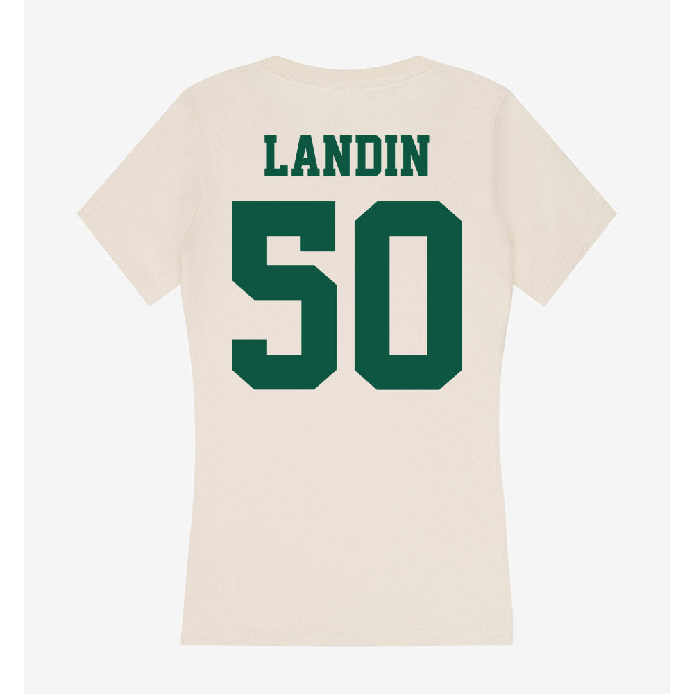Chicago State - NCAA Women's Basketball : Leya Landin - Women's V-Neck T-Shirt-1
