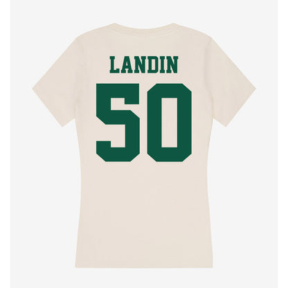 Chicago State - NCAA Women's Basketball : Leya Landin - Women's V-Neck T-Shirt-1