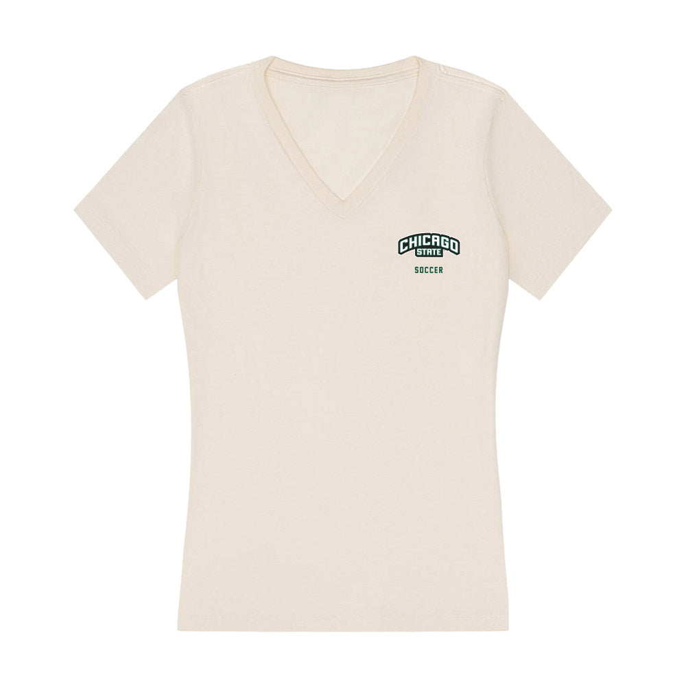 Chicago State - NCAA Women's Soccer : Leah Rocha - Women's V-Neck T-Shirt-0