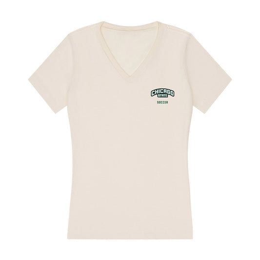 Chicago State - NCAA Men's Soccer : Saul Silva - Women's V-Neck T-Shirt-0