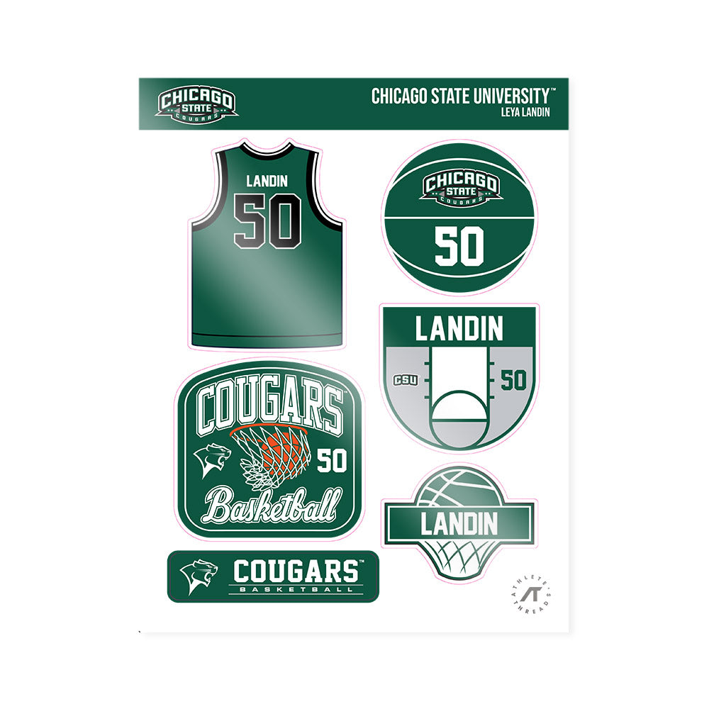 Chicago State - NCAA Women's Basketball : Leya Landin - Sticker Sheet-0