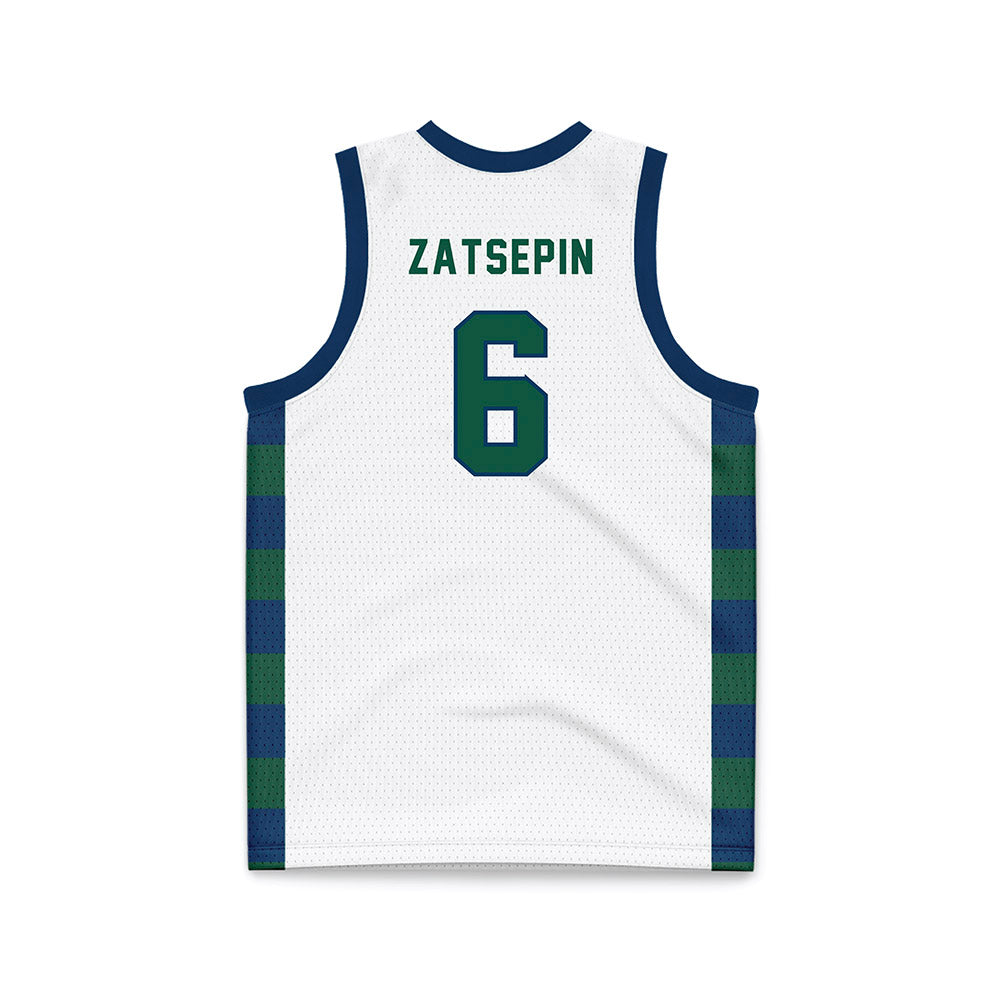 Chicago State - NCAA Men's Basketball : Daniel Zatsepin - White Basketball Jersey-1