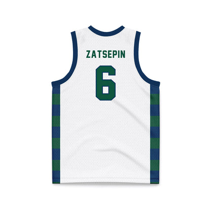 Chicago State - NCAA Men's Basketball : Daniel Zatsepin - White Basketball Jersey-1