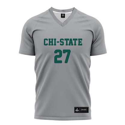 Chicago State - NCAA Men's Soccer : Saul Silva - Grey Soccer Jersey-0