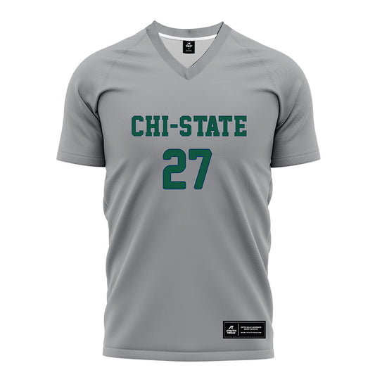 Chicago State - NCAA Men's Soccer : Saul Silva - Grey Soccer Jersey-0