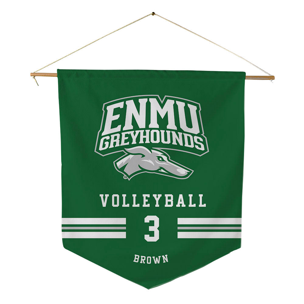 ENMU - NCAA Women's Volleyball : Imahni Brown - Pennant - 18" x 21"-0