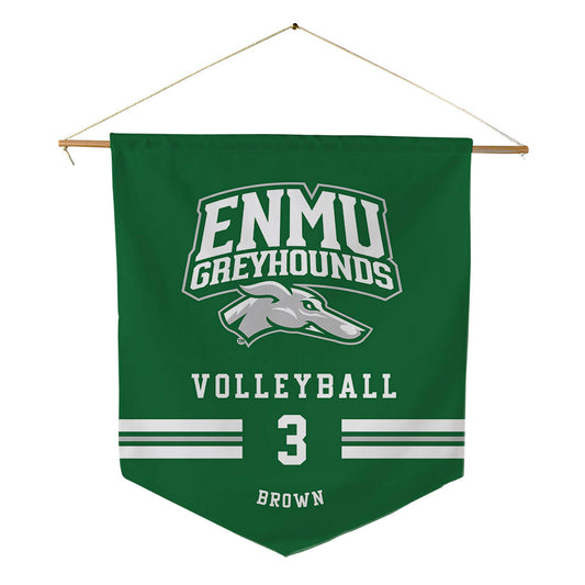 ENMU - NCAA Women's Volleyball : Imahni Brown - Pennant - 18" x 21"-0