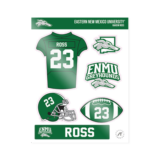 ENMU - NCAA Football : Raheim Ross - Sticker Sheet-0