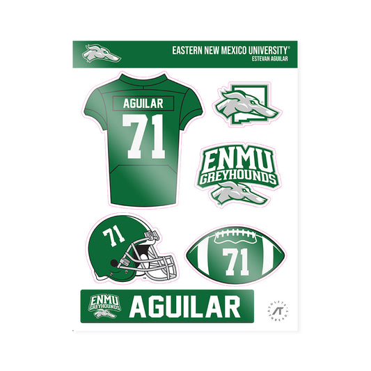 ENMU - NCAA Football : Estevan Aguilar - Sticker Sheet-0