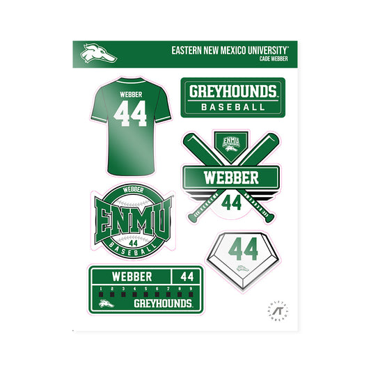 ENMU - NCAA Baseball : Cade Webber - Sticker Sheet-0