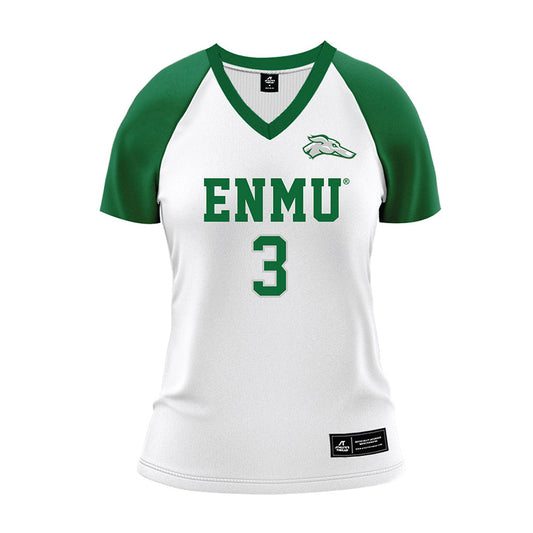 ENMU - NCAA Women's Volleyball : Imahni Brown - White Volleyball Jersey-0