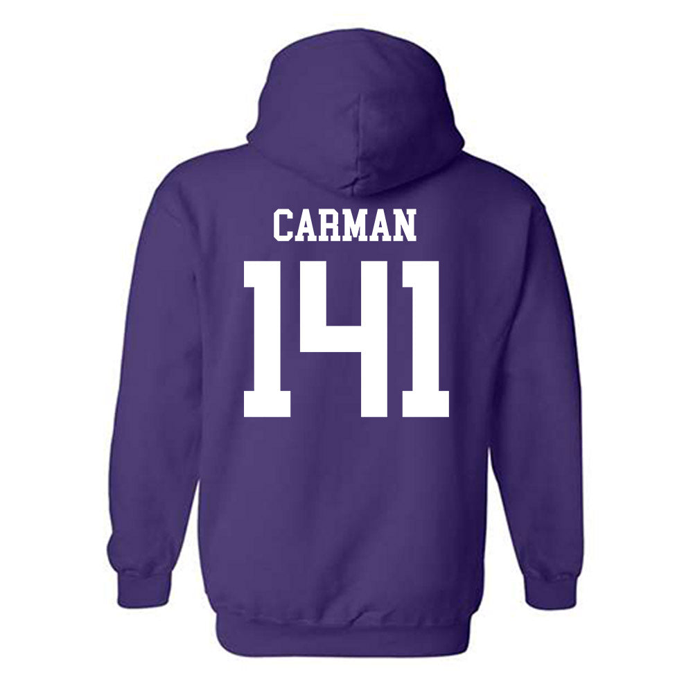 Mount Union - NCAA Wrestling : Joshua Carman - Classic Shersey Hooded Sweatshirt-1