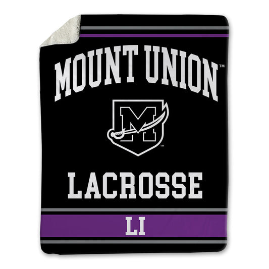 Mount Union - NCAA Men's Lacrosse : braylon li - Blanket-0