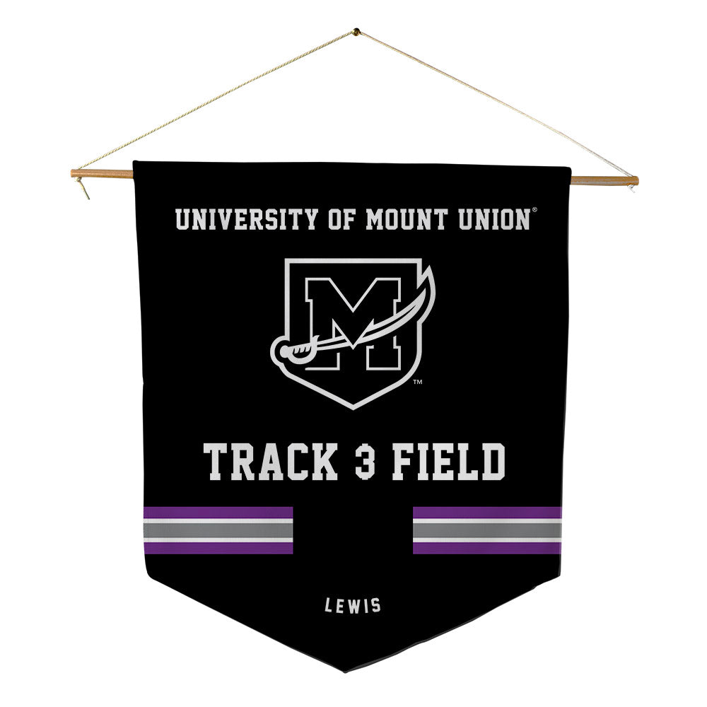 Mount Union - NCAA Men's Track & Field : Carter Lewis - Pennant - 18" x 21"-0