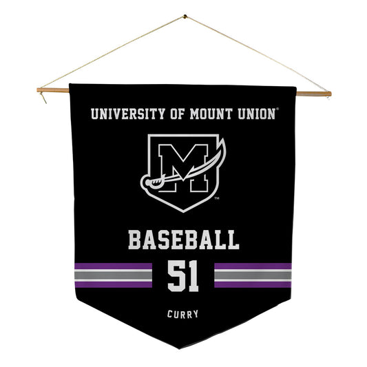 Mount Union - NCAA Baseball : Derek Curry - Pennant - 18" x 21"-0