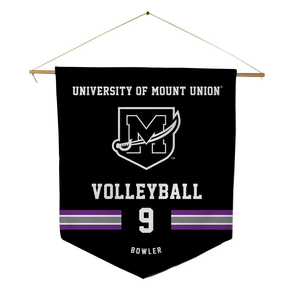 Mount Union - NCAA Men's Volleyball : Michael Bowler - Pennant - 18" x 21"-0
