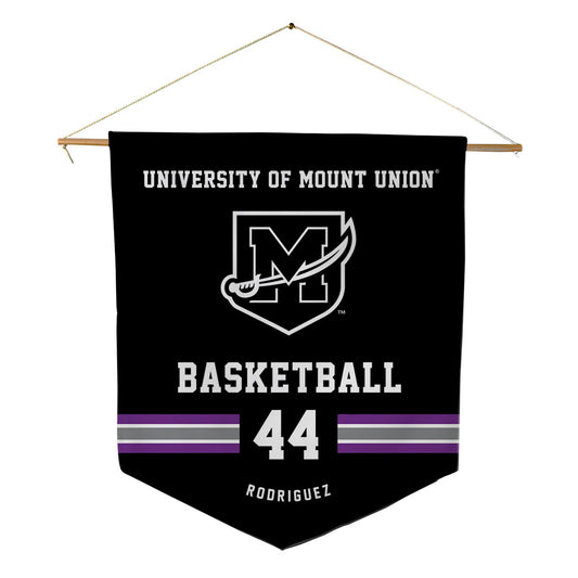 Mount Union - NCAA Men's Basketball : Darius Rodriguez - Pennant - 18" x 21"-0
