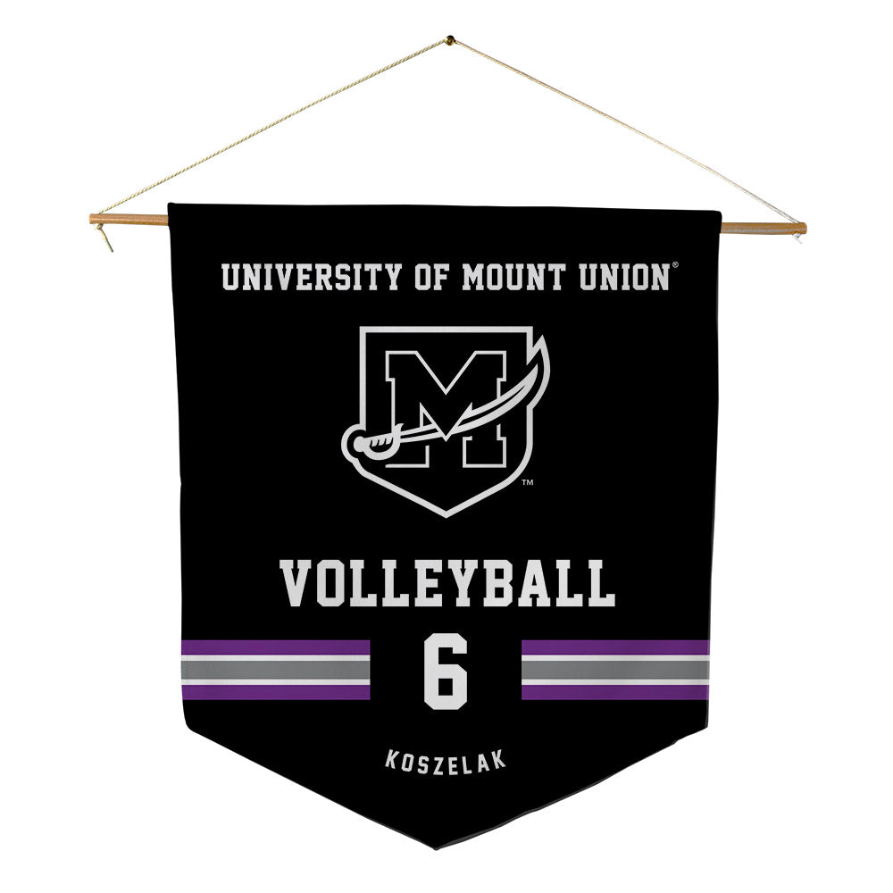 Mount Union - NCAA Men's Volleyball : Peyton Koszelak - Pennant - 18" x 21"-0
