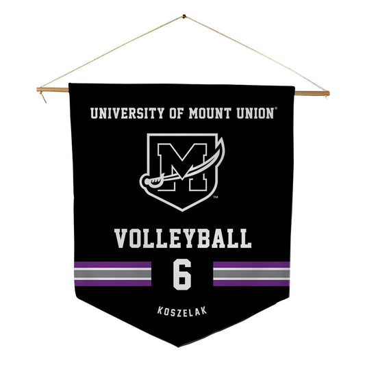 Mount Union - NCAA Men's Volleyball : Peyton Koszelak - Pennant - 18" x 21"-0