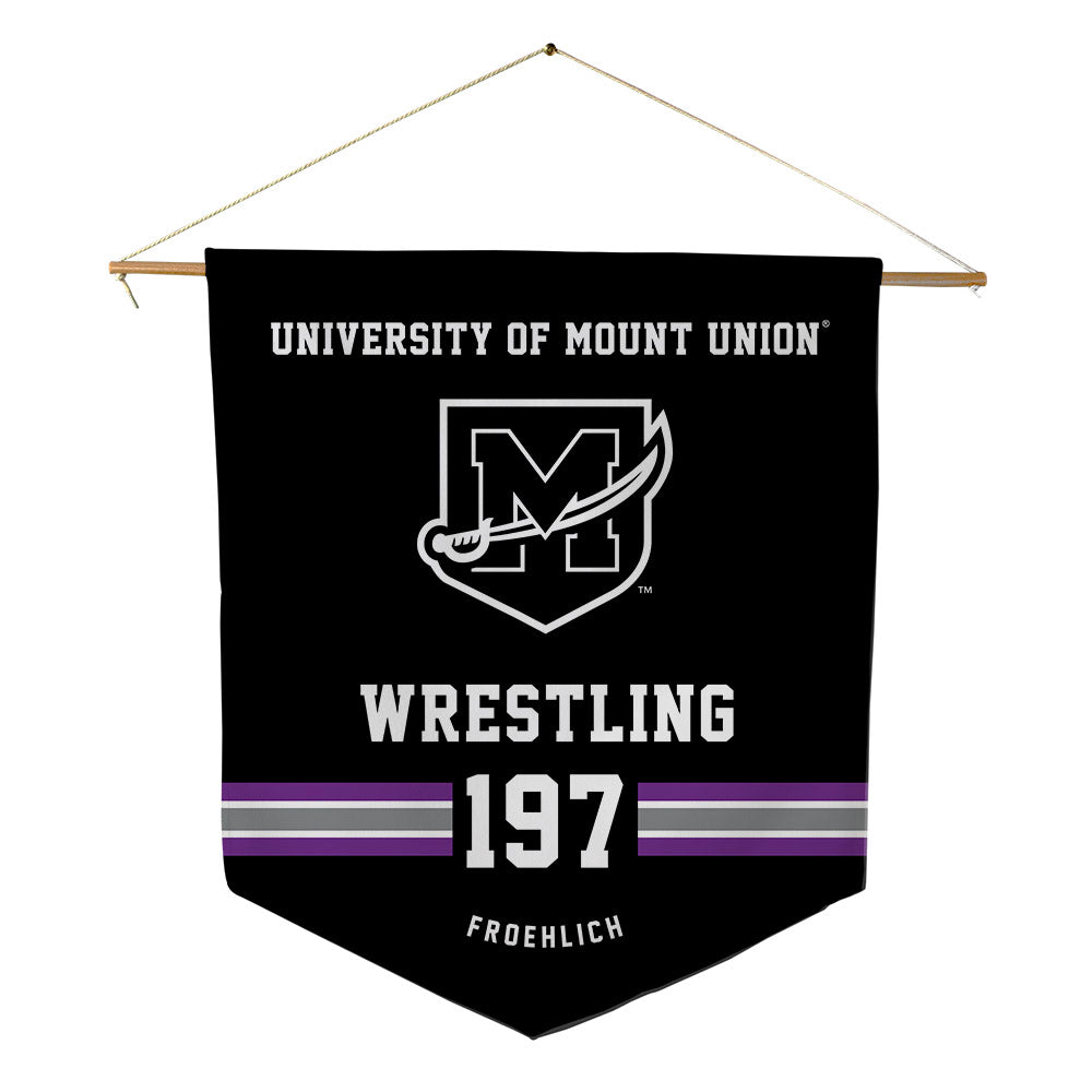Mount Union - NCAA Wrestling : Landon Froehlich - Pennant - 18" x 21"-0