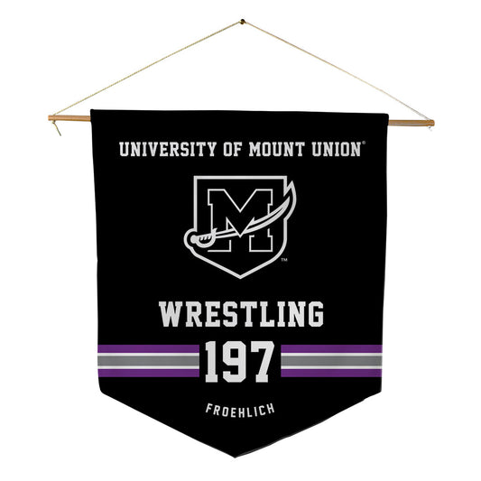 Mount Union - NCAA Wrestling : Landon Froehlich - Pennant - 18" x 21"-0