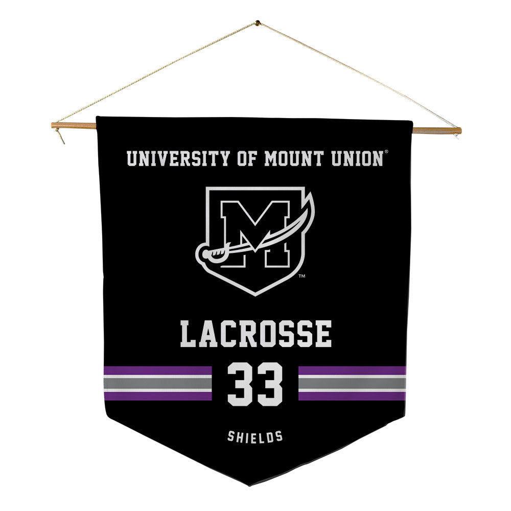Mount Union - NCAA Men's Lacrosse : Liam Shields - Pennant - 18" x 21"-0