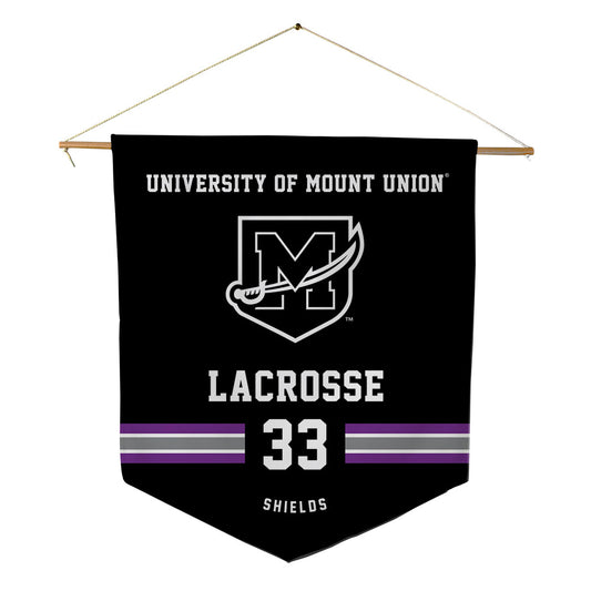 Mount Union - NCAA Men's Lacrosse : Liam Shields - Pennant - 18" x 21"-0