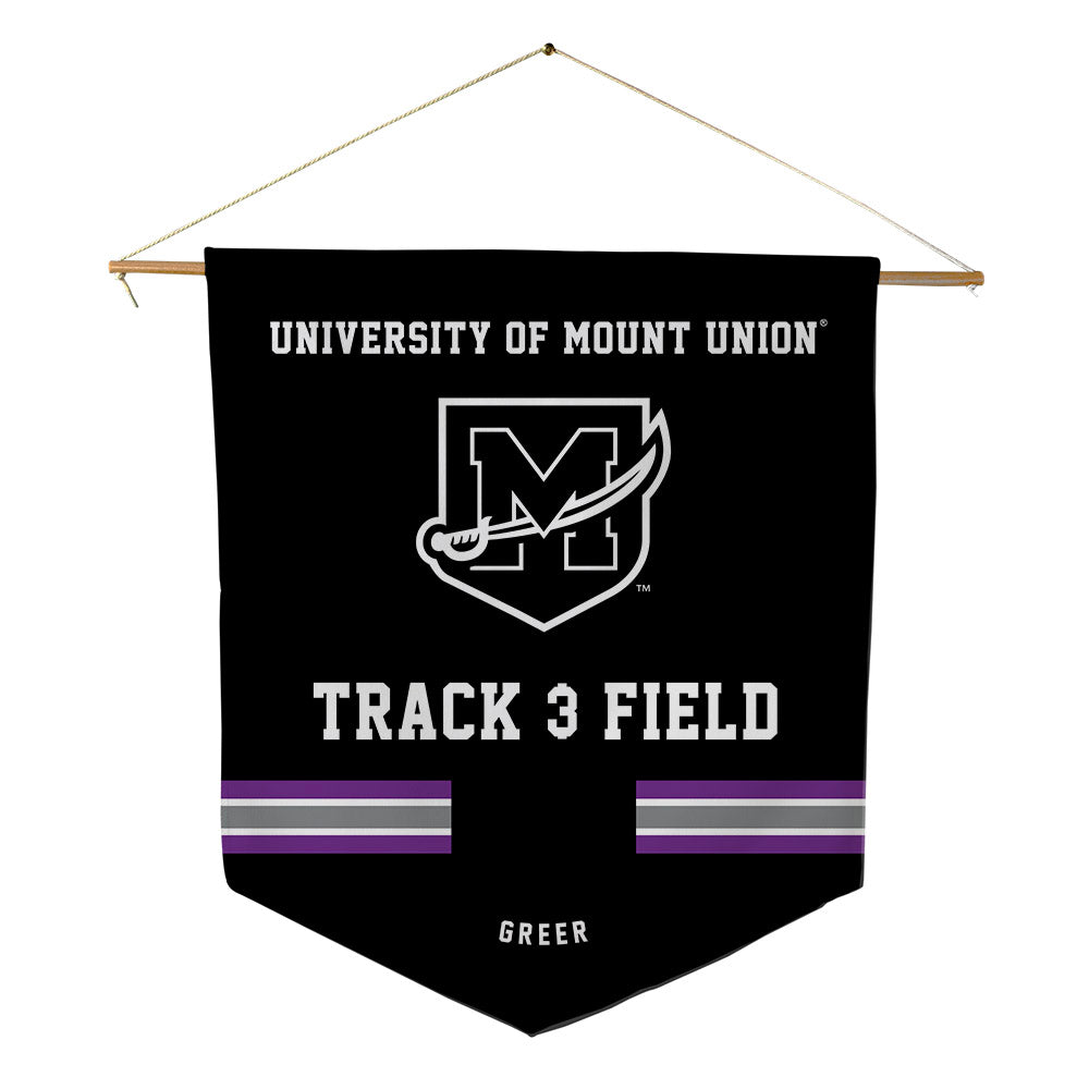 Mount Union - NCAA Men's Track & Field : Tre Greer - Pennant - 18" x 21"-0