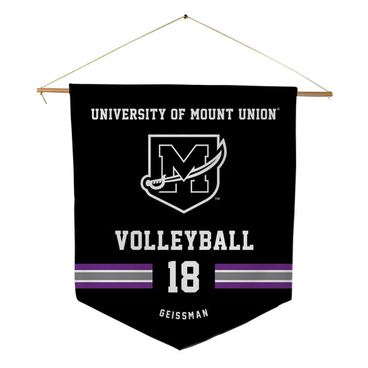 Mount Union - NCAA Men's Volleyball : Owen Geissman - Pennant - 18" x 21"-0
