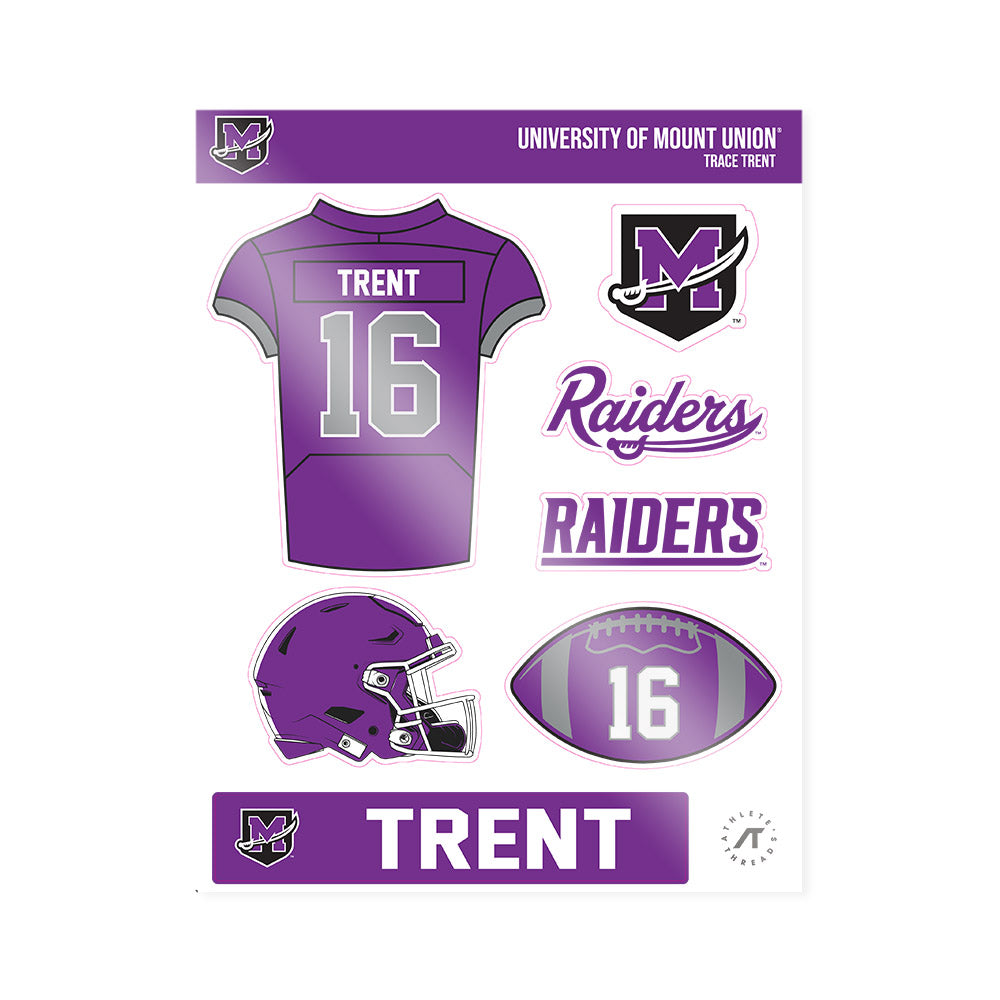 Mount Union - NCAA Football : Trace Trent - Sticker Sheet-0