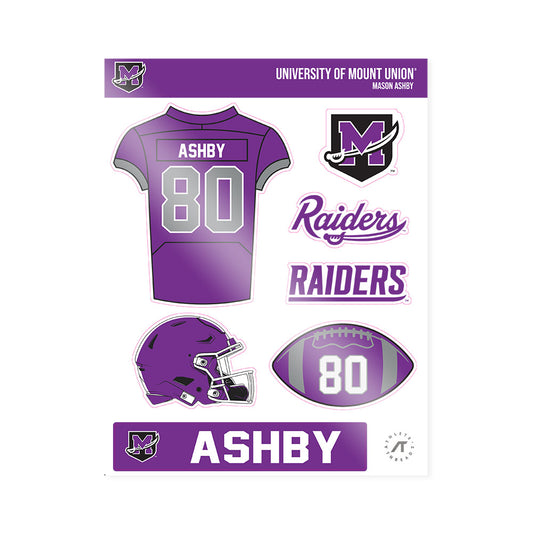 Mount Union - NCAA Football : Mason Ashby - Sticker Sheet-0