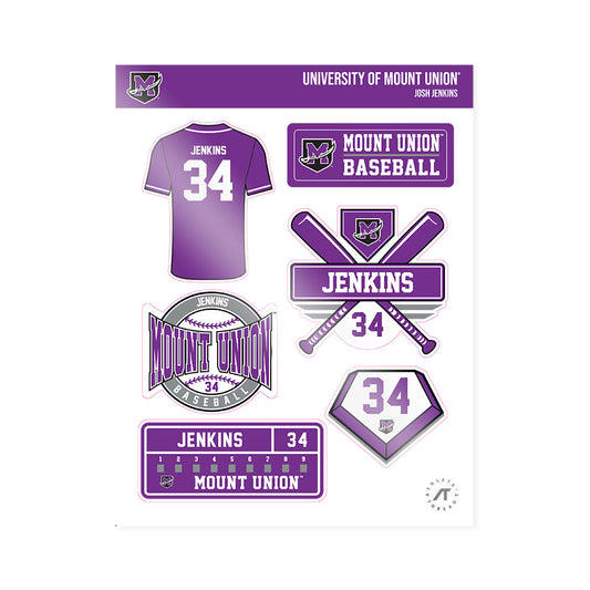 Mount Union - NCAA Baseball : Josh Jenkins - Sticker Sheet-0