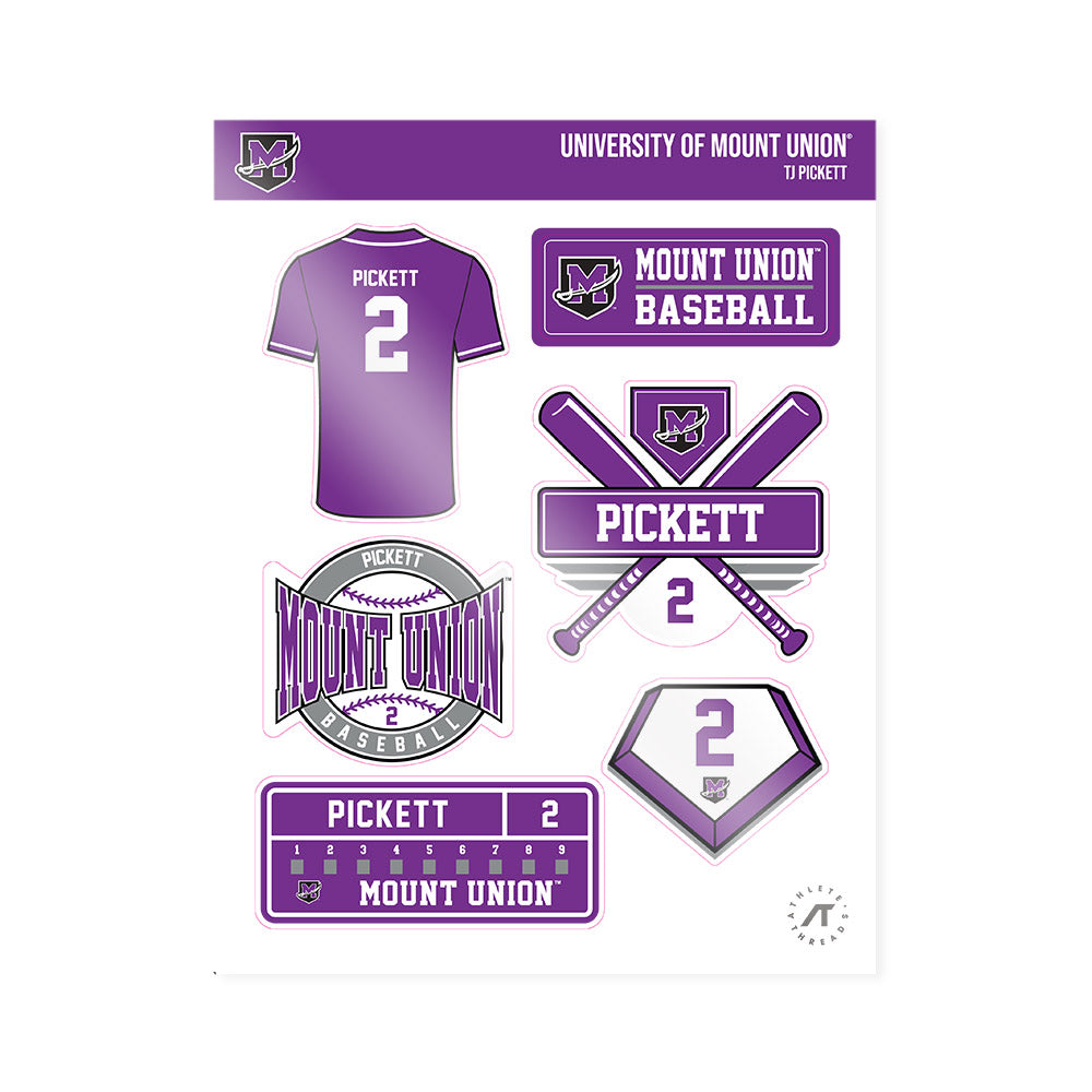 Mount Union - NCAA Baseball : TJ Pickett - Sticker Sheet-0