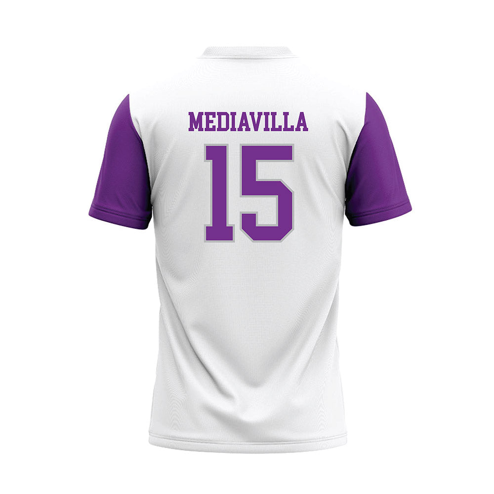Mount Union - NCAA Baseball : Angel Mediavilla - White Baseball Jersey-1