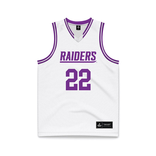 Mount Union - NCAA Men's Basketball : Braylon Johnson - White Basketball Jersey-0