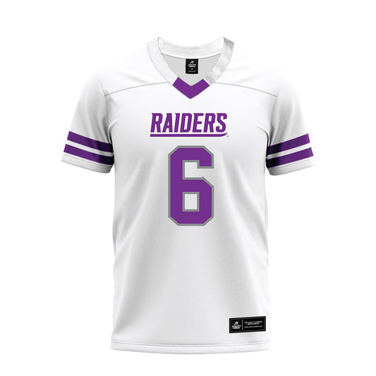 Mount Union - NCAA Football : Stacey Solomon - White Premium Football Jersey-0