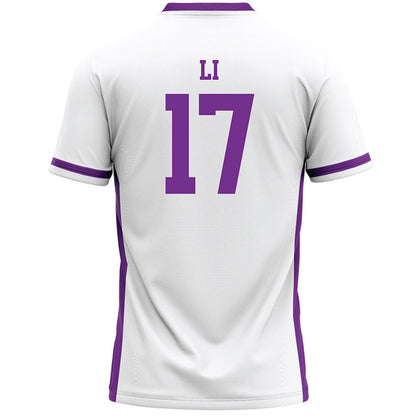 Mount Union - NCAA Men's Lacrosse : braylon li - White Lacrosse Jersey -1