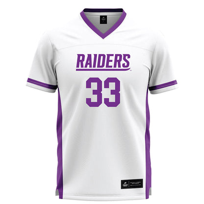 Mount Union - NCAA Men's Lacrosse : Liam Shields - White Lacrosse Jersey -0