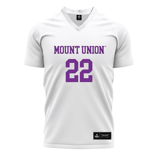 Mount Union - NCAA Men's Soccer : Ethan Mulichak - White Soccer Jersey-0