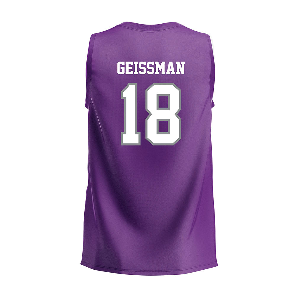 Mount Union - NCAA Men's Volleyball : Owen Geissman - Purple Volleyball Jersey-1