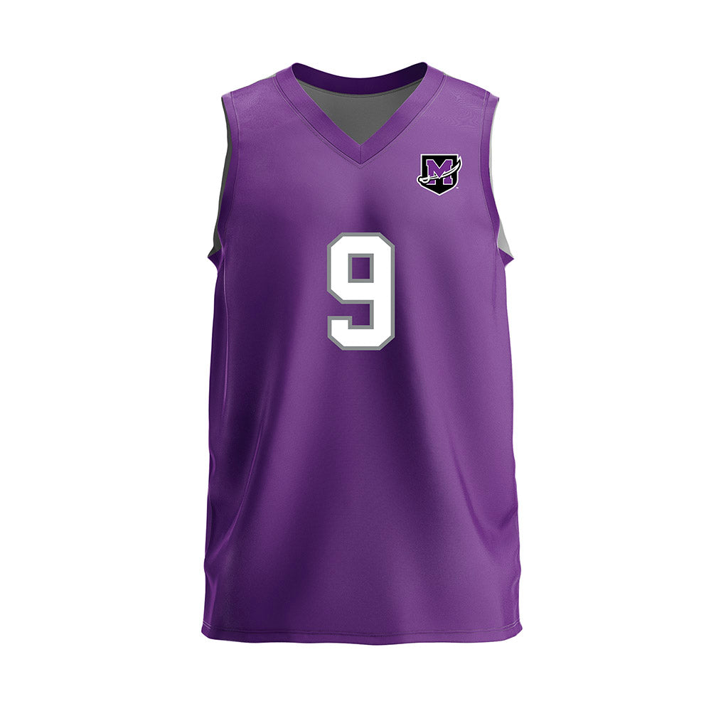 Mount Union - NCAA Men's Volleyball : Michael Bowler - Purple Volleyball Jersey-0