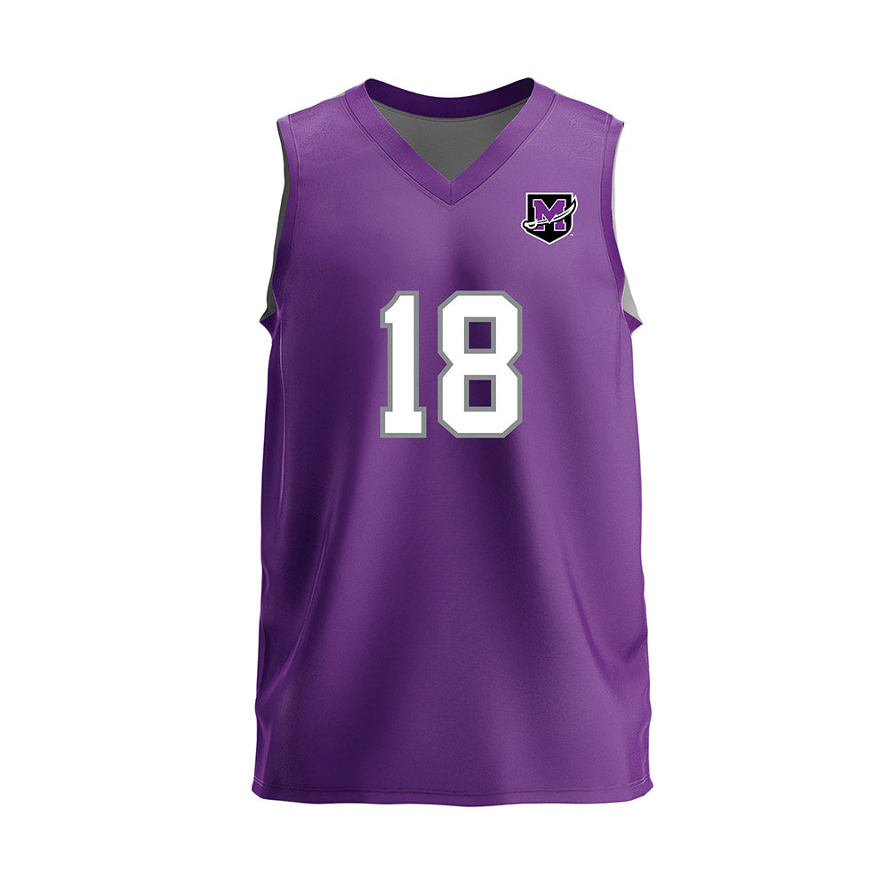 Mount Union - NCAA Men's Volleyball : Owen Geissman - Purple Volleyball Jersey-0