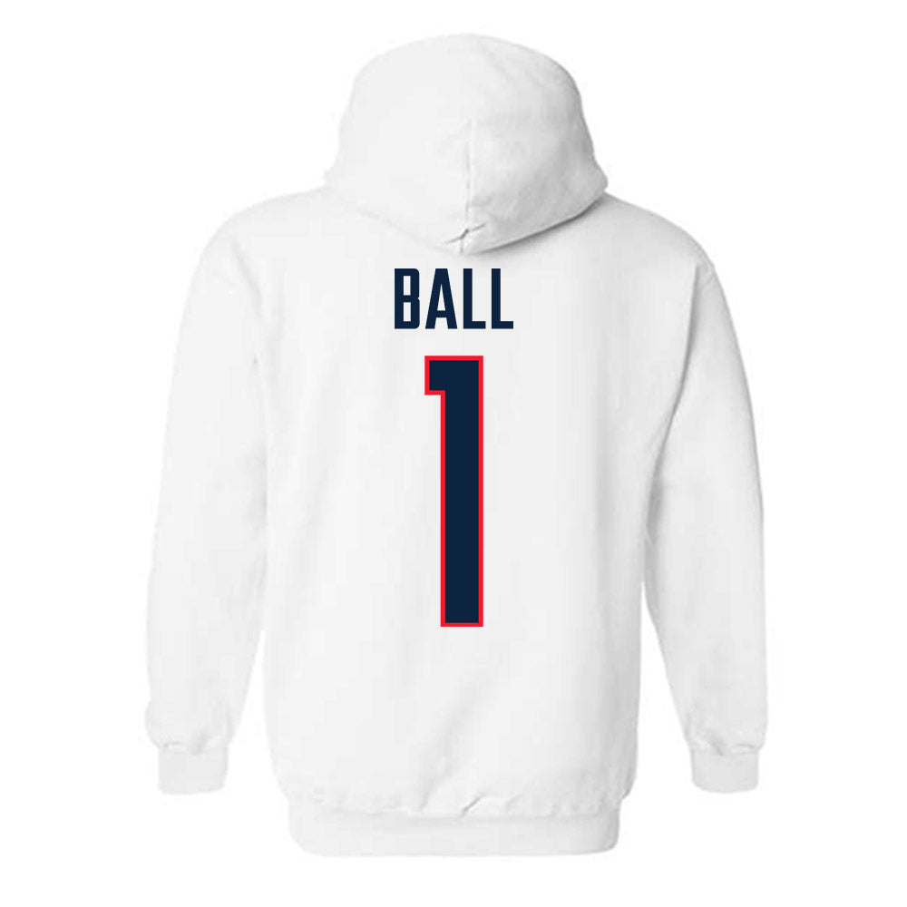 UConn - NCAA Men's Basketball : Solo Ball - NCAA® March Madness® 2025 Shersey Hooded Sweatshirt-1
