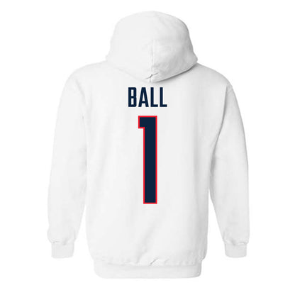 UConn - NCAA Men's Basketball : Solo Ball - NCAA® March Madness® 2025 Shersey Hooded Sweatshirt-1