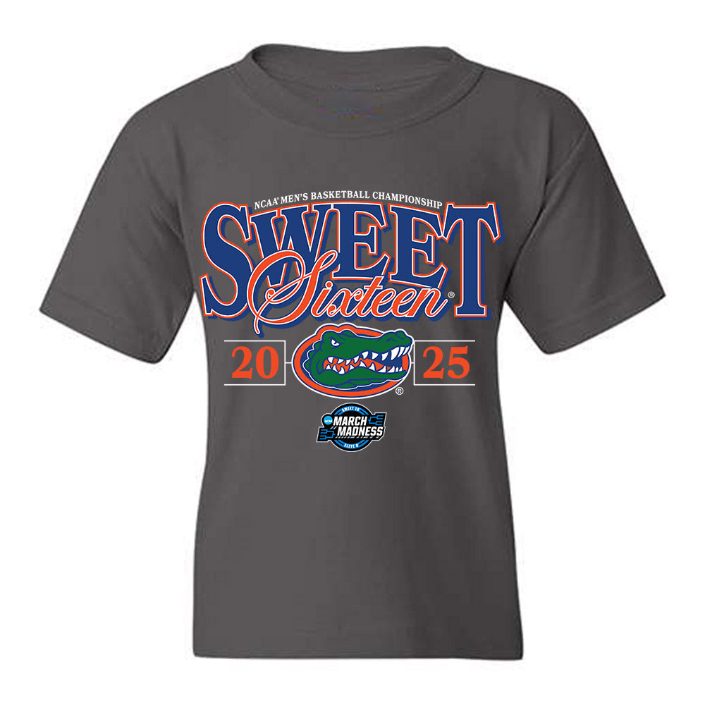 Florida - NCAA Men's Basketball : Olivier Rioux - NCAA® March Madness® 2025 Sweet Sixteen Youth T-Shirt-0