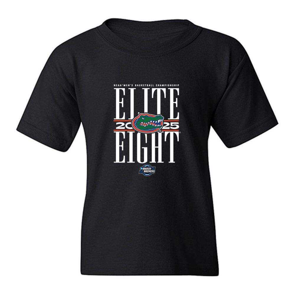Florida - NCAA Men's Basketball : Johnuel Fland - NCAA® March Madness® 2025 Elite 8 Shersey Youth T-Shirt-0